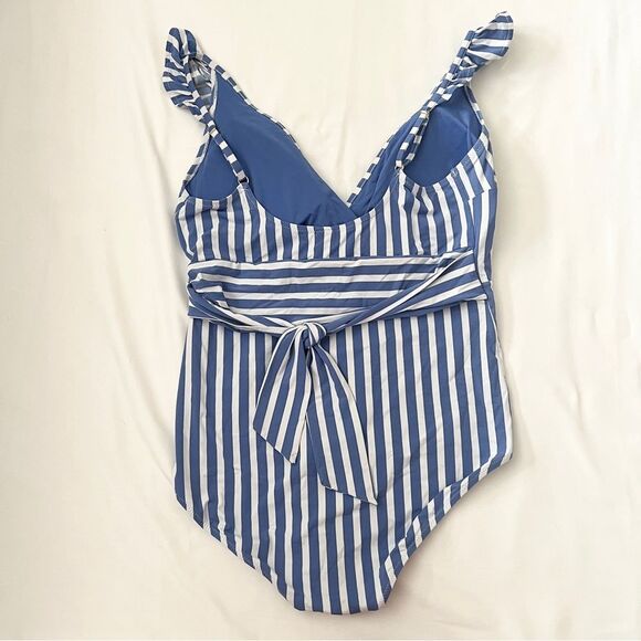 Vineyard Vines Blue and White Striped One Piece Swimsuit - Picture 3 of 6